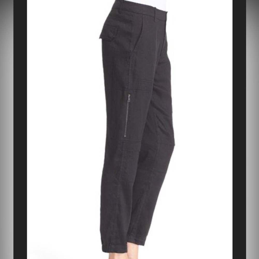 VINCE Linen Jogger Pants Black